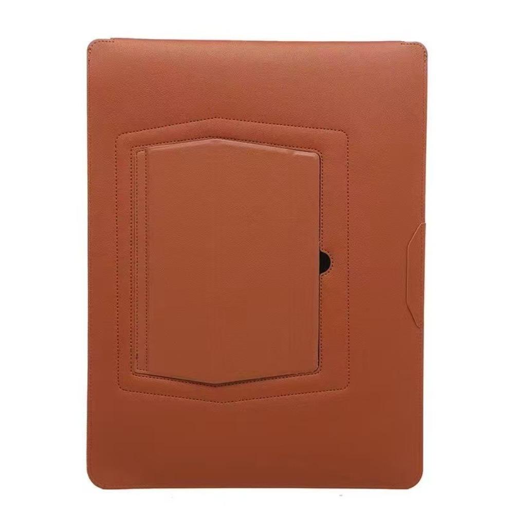 PU Leather 14 Inch Laptop Sleeve Bag Adjustable Waterproof Laptop Sleeve Case Ultra-thin Stain-resistant Laptop Stand Office