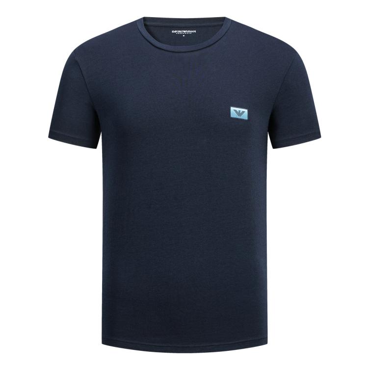 

Emporio Armani Mens Casual Deep Blue Classic Simple Fashion Comfortable Versatile Durable Sweat-Absorbent Breathable T-Shirt EM000379-AF18896-UB102 S