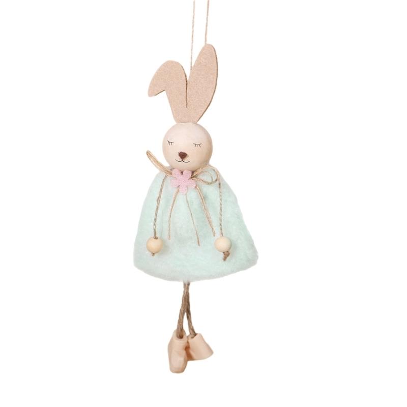 

Cartoon Plush Bunnies Pendant Hanging Ornament Spring Festival Decoration For Party Table Centerpieces Home Decoration синій