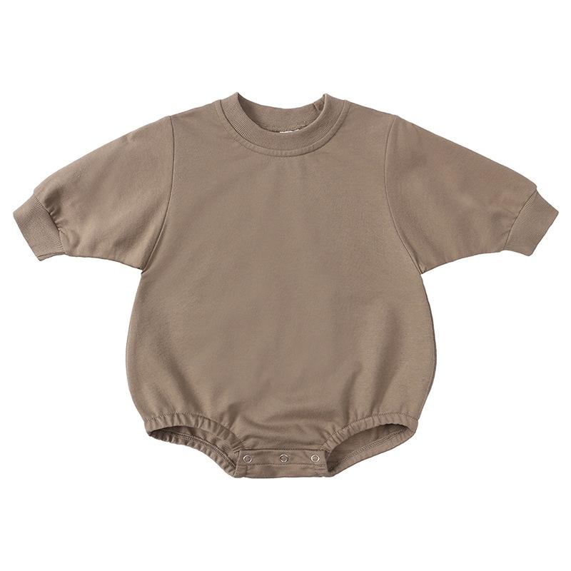 

Embroidered Name Newborn Baby Girl Boy Solid Color Cotton Romper Infant Toddler Long Sleeve Jumpsuit Spring Hoodie Baby Clothes No name&6M верблюд