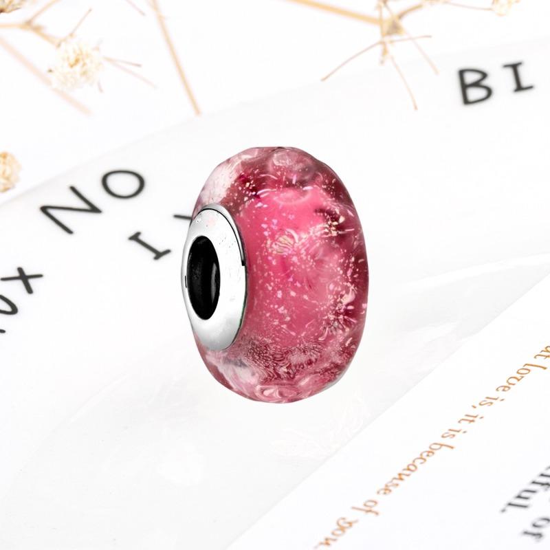 Neue Feine Murano Glas Serie Anhänger Rosa Rot Schwarz Grün Weiß Blau Perle Passend Original Armband Zubehör DIY Damenschmuck Geschenk