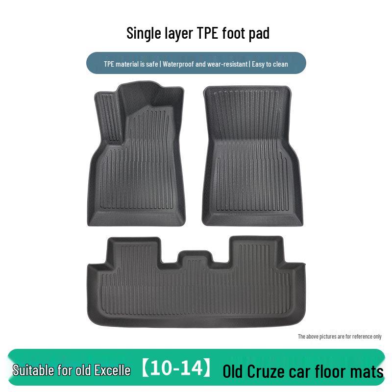 Buick Excelle 10-14 & Old Cruze TPE Anti-Slip Floor Mats, 3-Piece Set однослойный коврик из тпэ