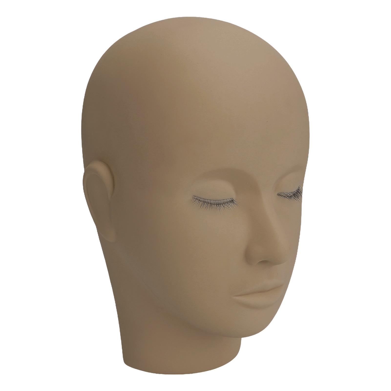 

Голова манекена для наращивания ресниц, 3 слоя ресниц, макияж, красота, силиконовая практическая учебная кукольная голова разноцветный