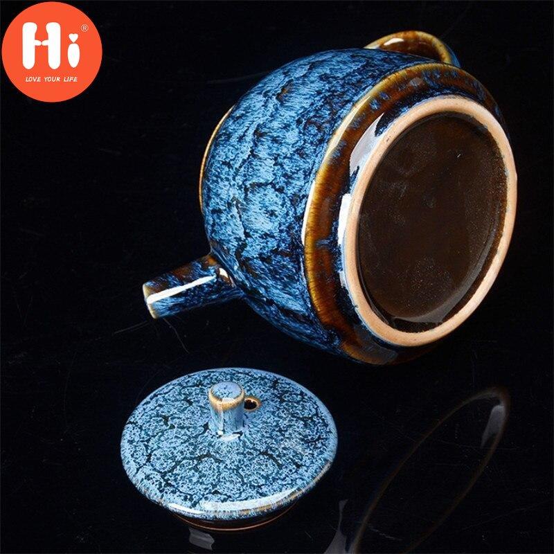 Hi 300ML Ceramic Kiln Change Teapot Portable Household Kung Fu Kettle Tea Set Creative Porcelain Tea Pot Traditional Chinese Teaware