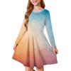 Girls' Summer Princess Dress Halloween Day- Long Sleeve A-Line T-Shirt Dress