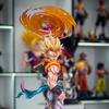 Jt Yunqi 45cm Figurine Dragon Ball Gogeta 3 Têtes Ssj2 Super Blue Gogeta Statue Gk Modèle de Collection Anime Ornement Jouet Cadeau Garçon