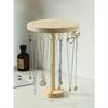 1pc Simple Style Round Natural Wood Jewelry Display Stand For Necklaces, Pendants, Bracelets & Jewelry Shop Window Display