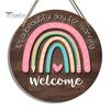 Classroom Decor Sign Wooden Welcome for Door, to Our Round Front Door Hanging Hanger, Sign, Back School Preschool Decoration Hanger