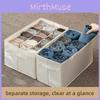 Foldable Fabric Underwear Storage Box With Multiple Compartments For Bedroom And Wardrobe