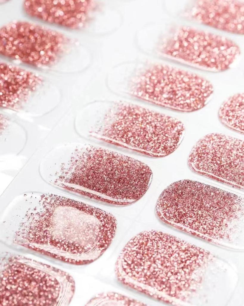 Gel Toe Nail Art Stickers - Semi-Cured UV Lamp Foot Nail Polish Stickers