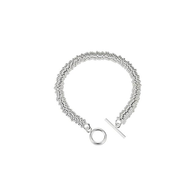 

ANENJERY новый штабелируемый круглый браслет-цепочка для женщин OT браслет с застежкой ювелирные аксессуары