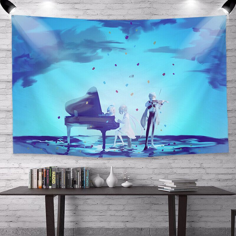 Genshin Impact anime tapestry Japanese house 75x100