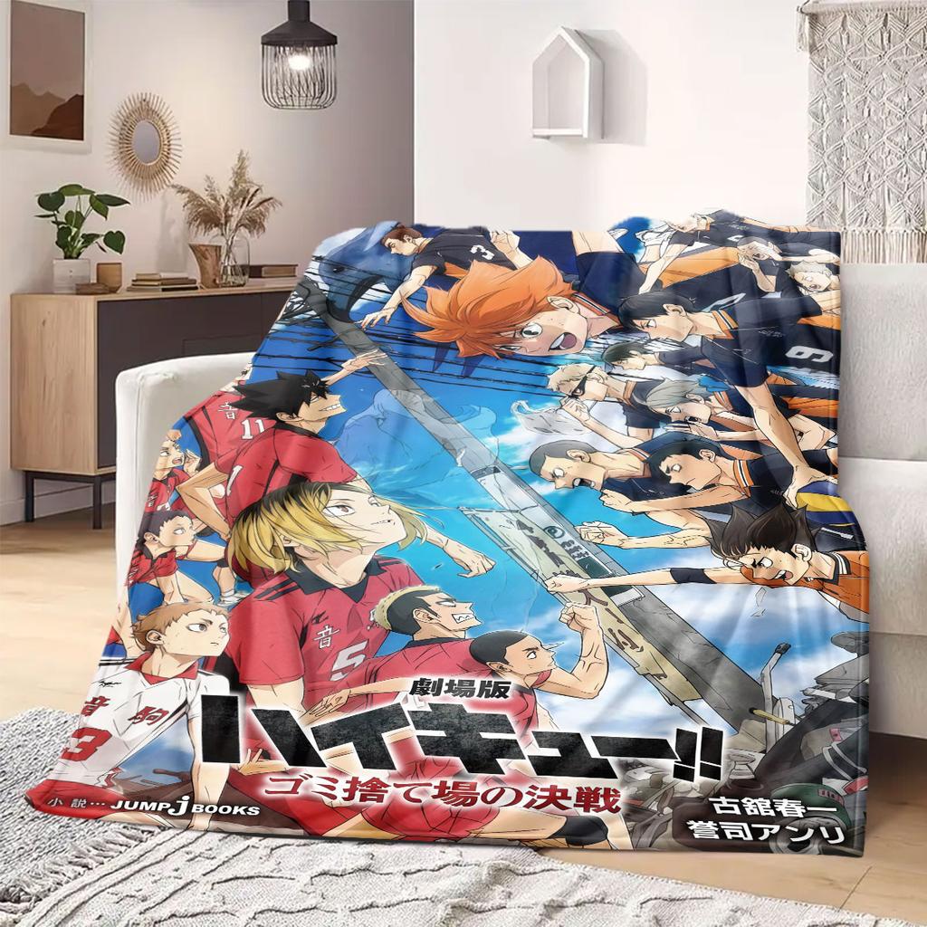 Beyond the Net Haikyu Print Blanket Warm Comfortable Flannel Blanket Suitable for Bedrooms,Sofas,Beds,Chairs,Picnics,Travel