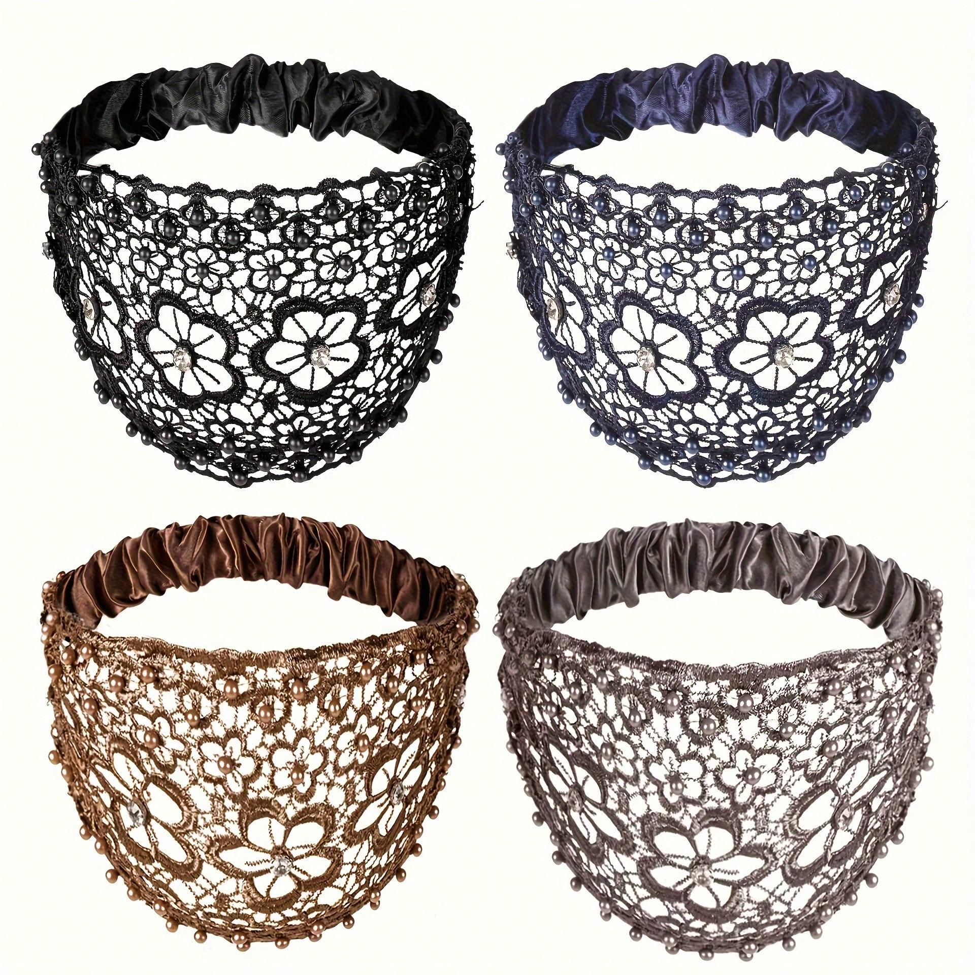 

4PCS Spring Summer Breathable Bohemian Style Headbands,Plain Color Outdoor Athletic Headbands,Vintage Elastic Hair Ornaments