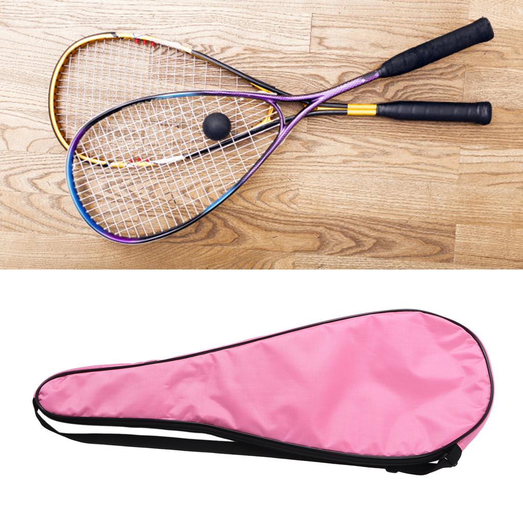 Squash Racquet Cover Bag Lightweight Padded Racket Carrying Bag with   Shoulder Strap