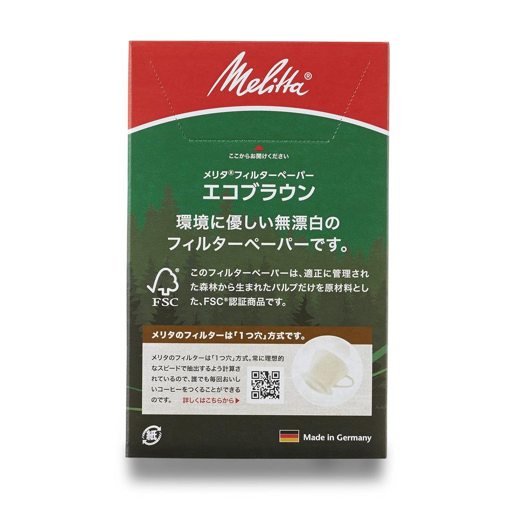 Melitta Filtrační papír na 1-2 šálky Eco Brown FSC Mix 1x1 Natural Brown 100 listů PE-11GBN