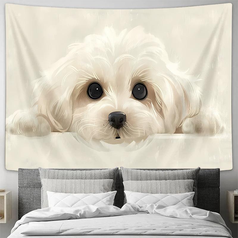 Adorable Pets Alert Cute Dog Wall Hanging  Room Decorative Tapestry