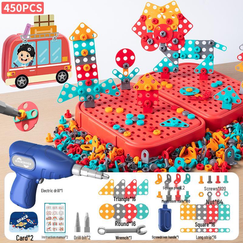 Children's Toolbox Set with Electric Drill and Screwdriver Repair Toys