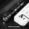 Most Powerful LED Flashlight White Laser Tactical Flash Light USB Rechargeable Zoom Torch Long Range Lamp Camping Lantern