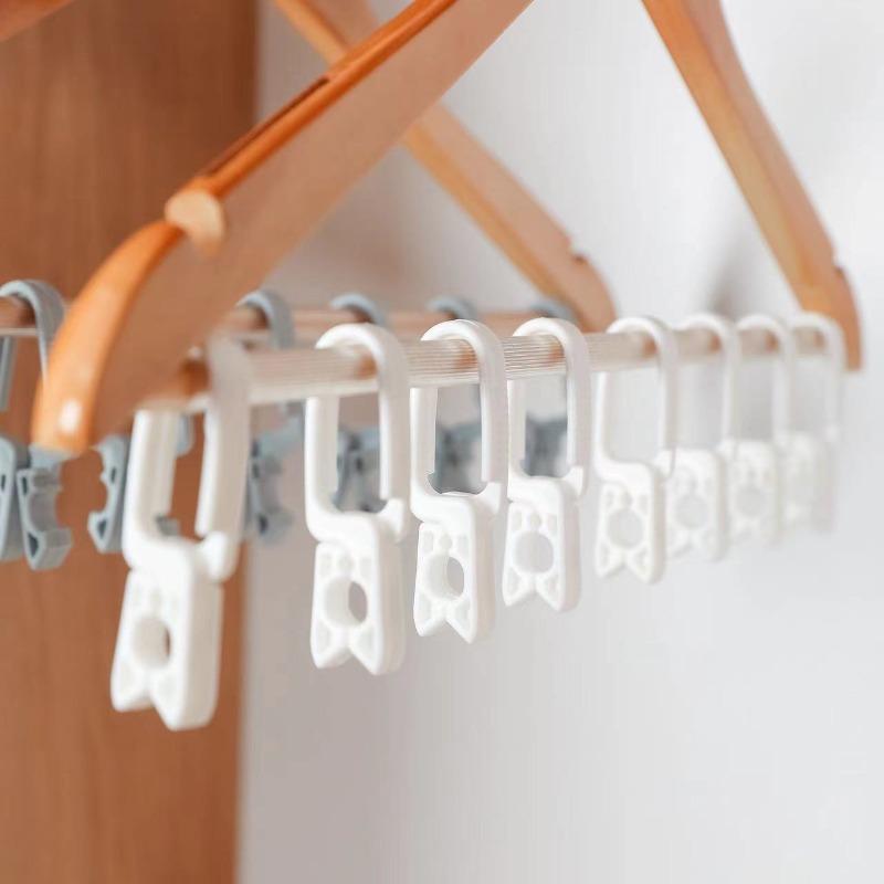Multi-functional Clothes Drying Rack - Strongly Fixed Plastic Non-slip Clips - Windproof Clothes Drying Set