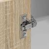 Hanging Corner Cabinet with Door Sonoma Oak and White 57 X 57 X 100 Cm