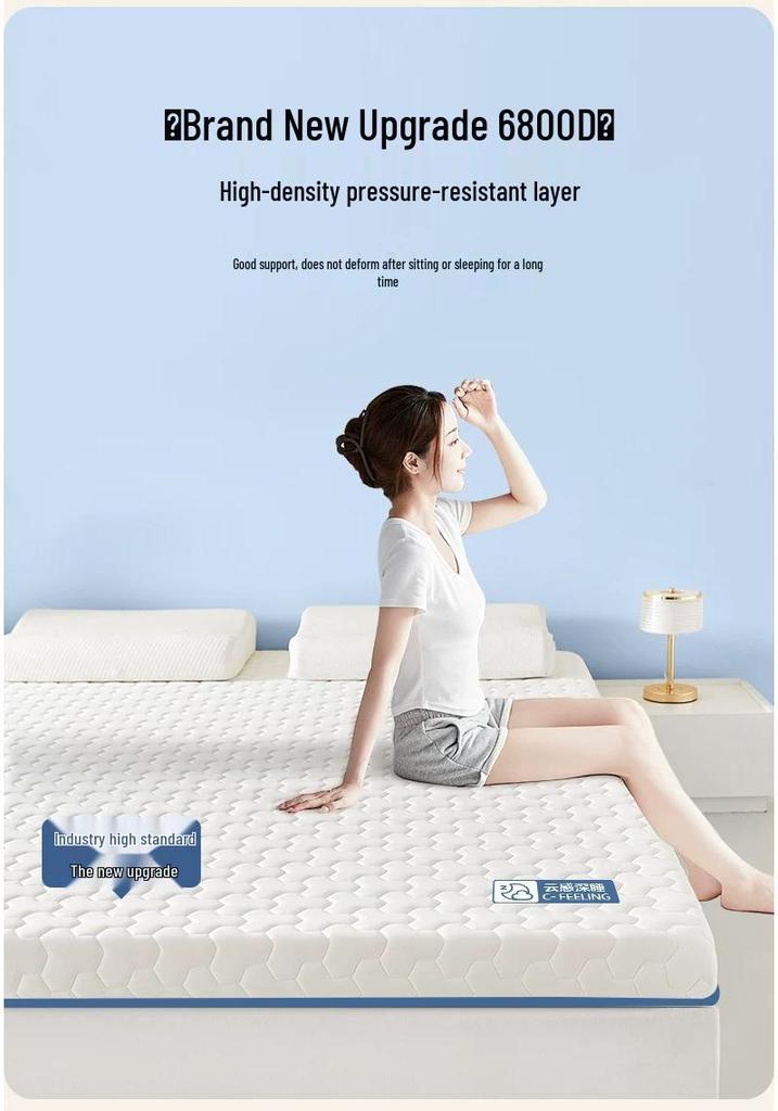 Soft Memory Foam Mattress Topper for Students - Single 90x190, Ideal for Dorms & Boarding
