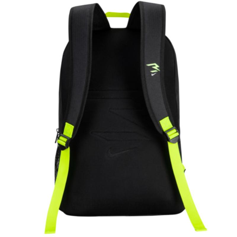 Nike Polyester Backpack Unisex Jet Black/Lime Gray Lightweight Casual NY2413020GS-002