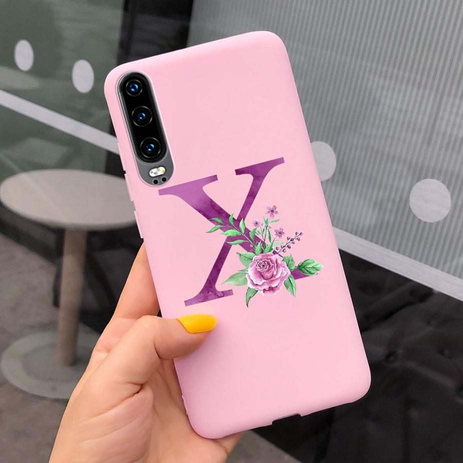 

For Huawei P30 Case Soft Slim Silicone Funda Cute Letters Name Phone Cases Huawei P 30 Lite P30 Pro Back Cover Shockproof Bumper Huawei P30 Lite