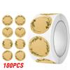 100-500pcs Kraft Paper Flowers Writable Labels For Gift Card Package Party Wrapping Baking Small Business Stationery Stickers