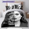Adele Muster Bettwäscheset Bettbezug Kissenbezug Heimdeko Geschenk (1 Bettbezug + 2 Kissenbezüge, ohne Füllung)