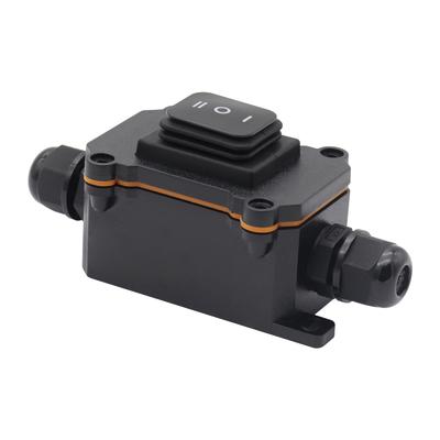 Waterproof Outdoor External 2 Way lP68 Electrical Junction Box Underground Cable Line Wires Power Cord Connector Protection 12V