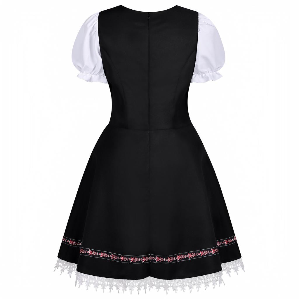Women's Casual Short Sleeve Tie Waist Dress for Costume Party Events
