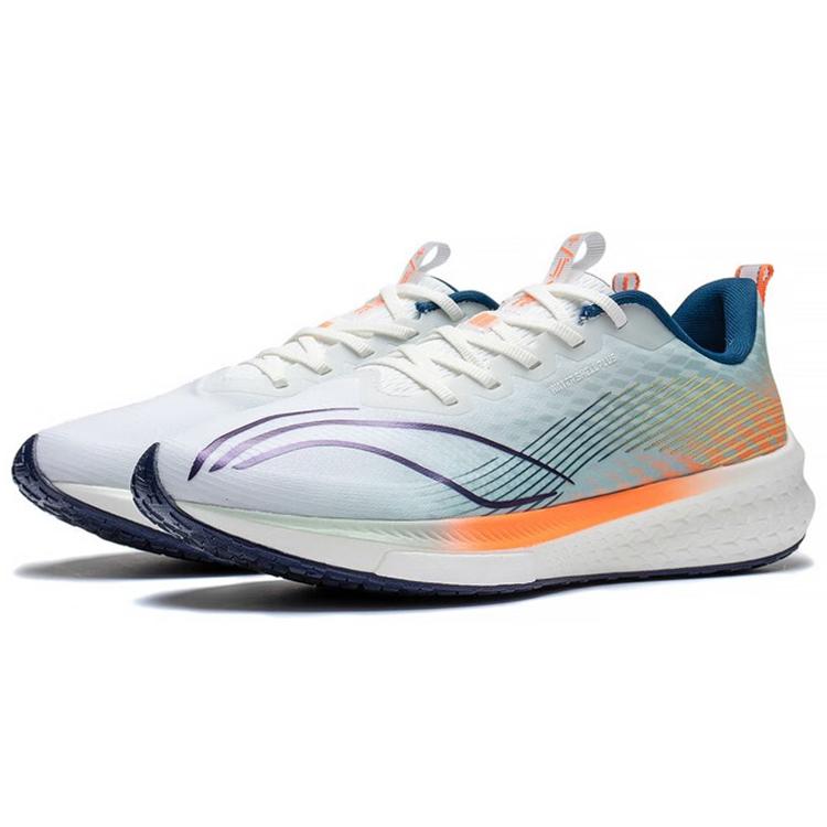 New LiNing Red Hare 5 Pro Anti Slip Wear Resistant Low Top Running Shoes White Blue ARMS025-4