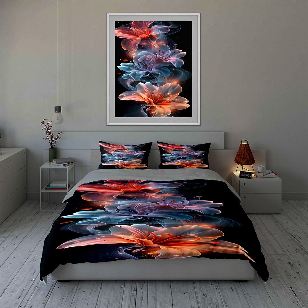 Abstract Floral Design Bedding Duvet Cover Sets Duvet Covers Pillowcases Gifts (1 * Duvet Cover 2 * Pillowcases, Without Duvet Insert)