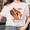 Kettensäge Unisex T-Shirt Damen Japanischer Anime Gotische T-Shirts Grafik Y2k Kleidung Lustiges Cartoon Unisex Kurzarm T-Shirt Oberteile