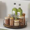 2 Piece Turntable Kitchen Spice Jar Storage Tray Bathroom Storage Tray  Kitchen Counter