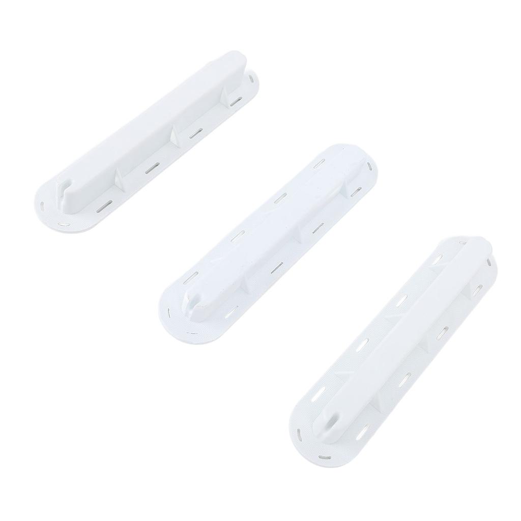 3PCS Fin Box Set PVC Surfboard Surf Fins Plugs Set with Screws Key for Paddle Board Fin Replacement White