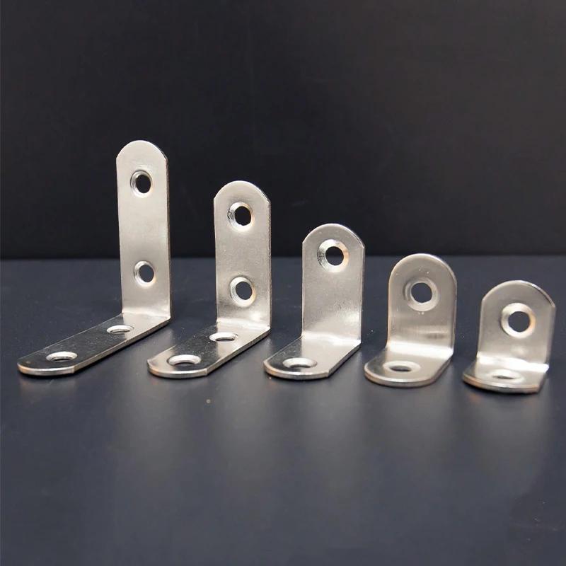 NAIERDI 10 peças suportes de canto de ângulo de 90 graus, suportes de canto de aço inoxidável, suportes de parede para prateleiras, mesas e cadeiras