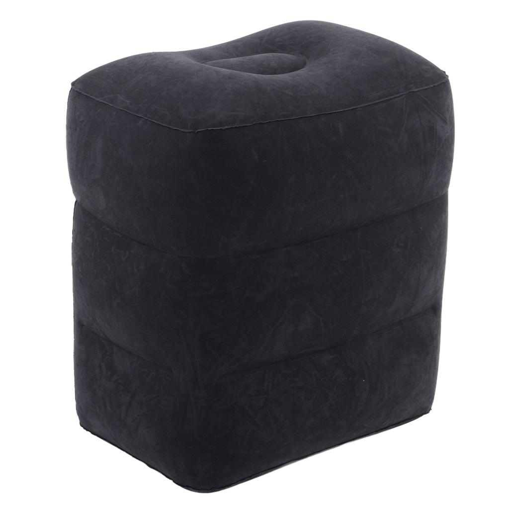 Inflatable Foot Rest Promote Blood Circulation Relieve Fatigue PVC Flocking Inflatable Footrest Cushion for Travel