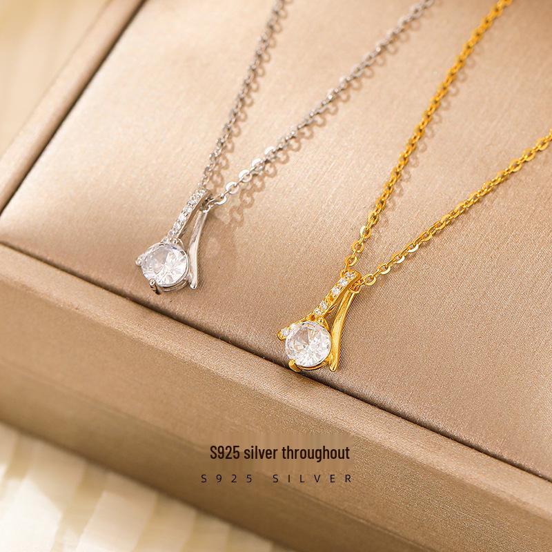 Banyan Tree S925 Silver Elegant Zircon Clavicle Necklace for Women