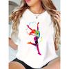 European Size Cool Printed Dance - Women'S Stylish Casual Sports T-Shirt