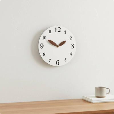 Minimalist Wall Clock NonTicking Modern Simple Battery Operated House Decoration for Bedroom,