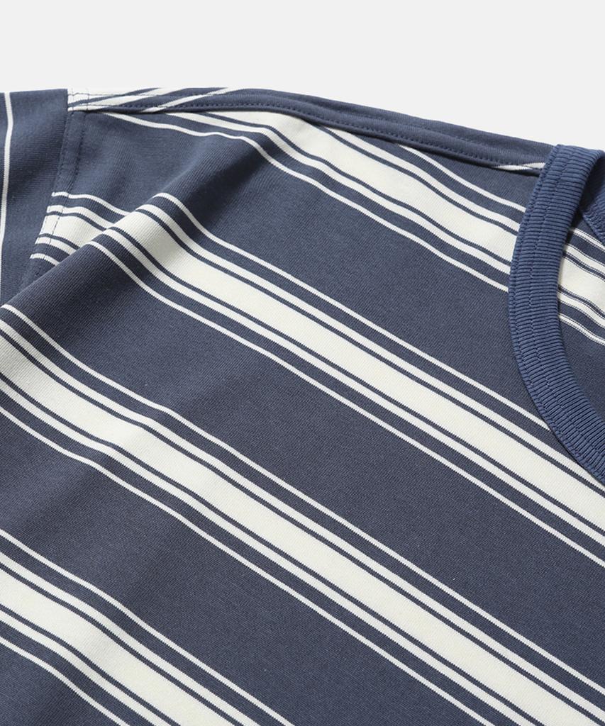 MOIF [Ss26] One Pocket H/S Tee / Blue Stripe