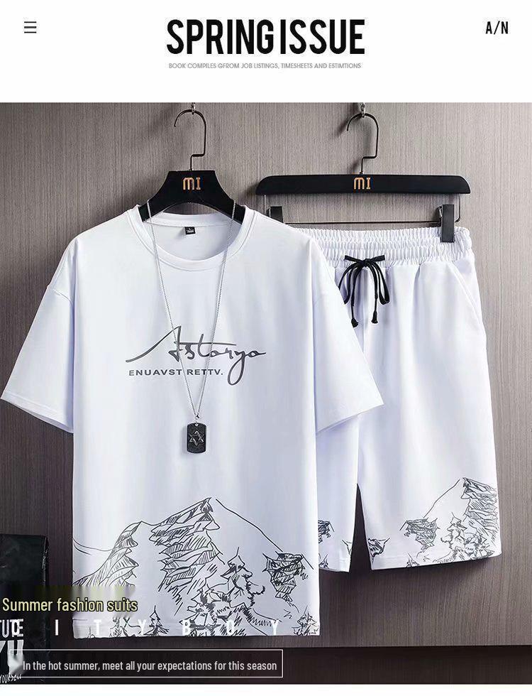 Men's Quick-Dry Summer Basketball T-Shirt and Shorts Set