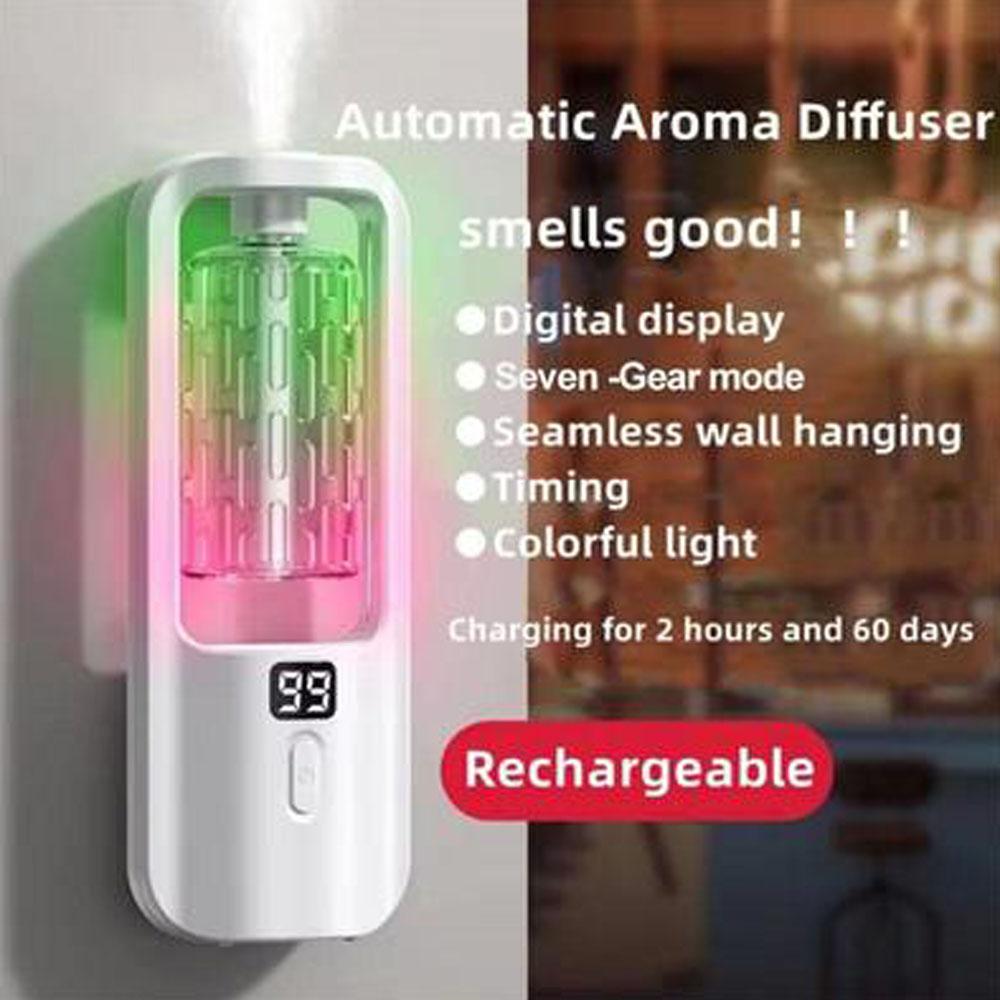 50ml Wall Mounted Aroma Diffuser Fragrance Essential Oil Aromatherapy Machine with Time Setting Air Purifying Fragrance Diffuser