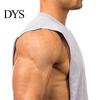 Sleeveless Vest Men Solid Color Loose Summer Round Neck Top for Fitness