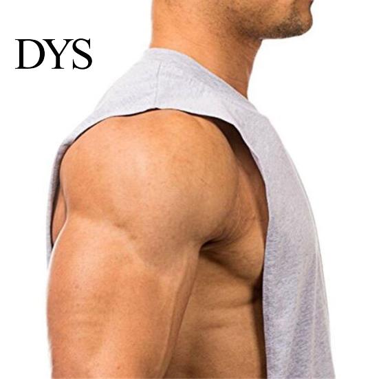 Sleeveless Vest Men Solid Color Loose Summer Round Neck Top for Fitness