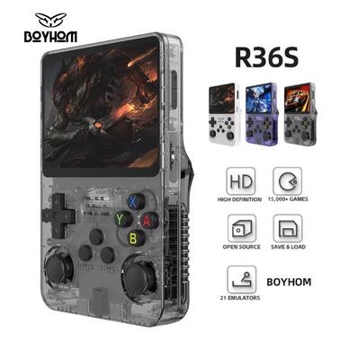 128G R36S Retro Handheld Video Game Console Linux System 3.5 Inch IPS Screen R35s Pro Portable Pocket Video Player 64GB Games