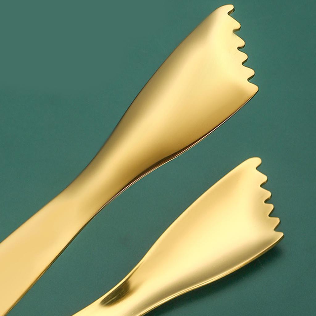 Ergonomic Ice Serving Tongs Rusts Resistant Stainless Steel Clip Easy Cleaning Professional Bartending Tool