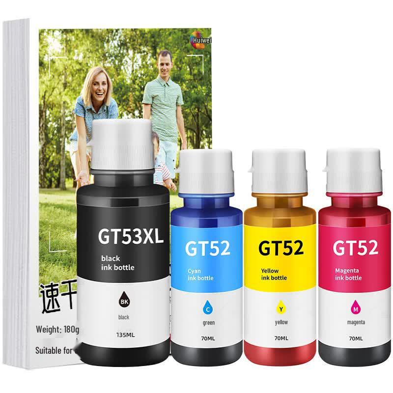 G&G GT53XL/GT52 Ink for HP Tank Printers with Photo Paper